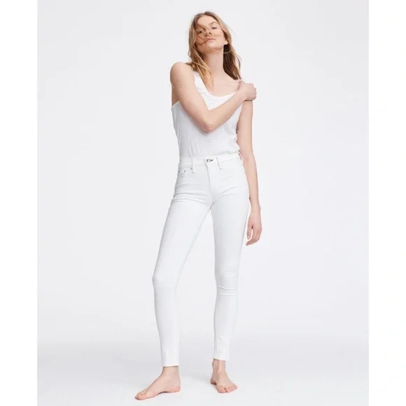 Rag&Bone White Denim Skinny Jeans NWT - Picture 1 of 10